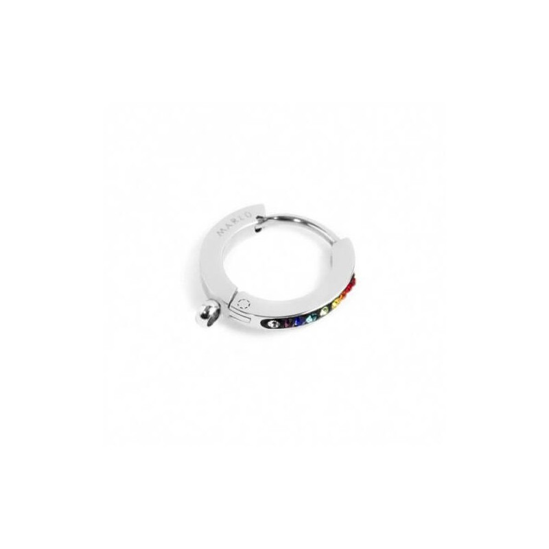 Mono Orecchino Marlù Donna 2OR0055-RGB in Acciaio Silver Cristalli Arcobaleno