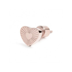 Mono Orecchino Donna Marlù 15OR016R in Acciaio Pvd Oro Rosa Cuore