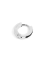 Mono Orecchino Donna Marlù 2OR0058-N in Acciaio Silver e Cristalli Neri