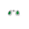 Orecchini Donna a Bottone Liujo LJ2286 in Acciaio 316l Silver Zircone Verde