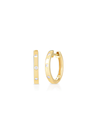 Orecchini Donna a Cerchio Liujo LJ2460 in Acciaio 316l Pvd Oro Giallo e Cristalli