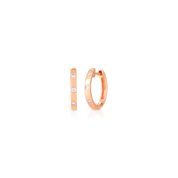Orecchini Donna a Cerchio Liujo LJ2462 in Acciaio 316l Pvd Oro Rosa e Cristalli