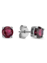 Orecchini Punto Luce Donna LiuJo Essential LJ2563 in Acciaio Silver Zircone Rosso