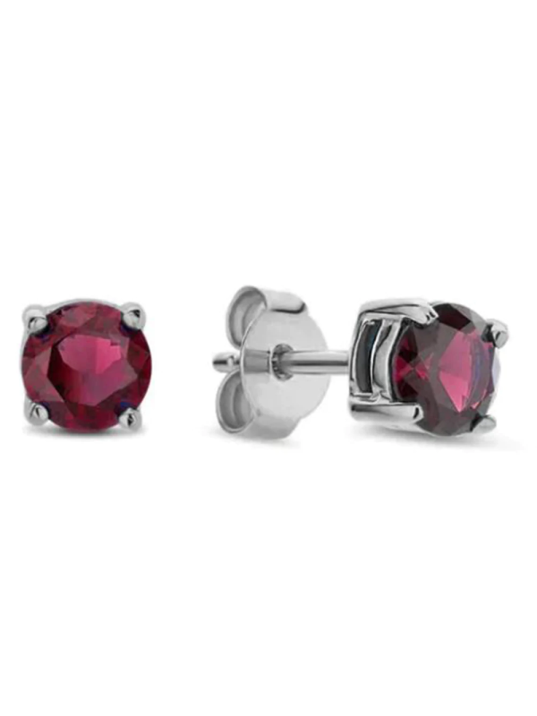 Orecchini Punto Luce Donna LiuJo Essential LJ2563 in Acciaio Silver Zircone Rosso