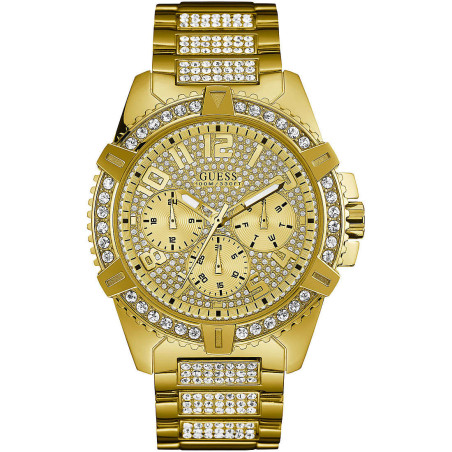 Orologio Cronografo Uomo Guess W0799G2 in Acciaio Colore Oro Con Cristalli