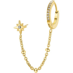 Brosway Orecchino Donna Con Simbolo Stella Chant BAH56 in Acciaio Pvd Oro Giallo