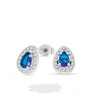 Orecchini Donna LiuJo a Goccia Essential LJ2278 in Acciaio Silver Zircone Blu