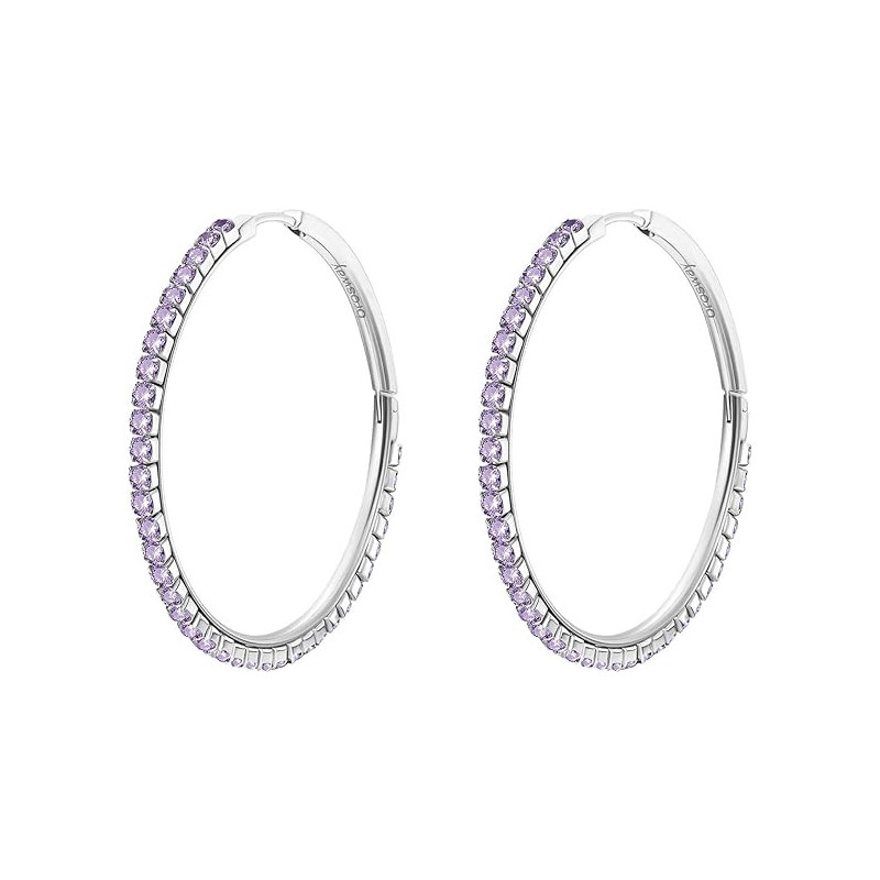 Orecchini Donna Brosway Desideri BEIE025 in Acciaio Silver e Cristalli Viola Orecchini Donna Brosway Desideri BEIE025 in Acciaio Silver e Cristalli Viola