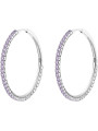 Orecchini Donna Brosway Desideri BEIE025 in Acciaio Silver e Cristalli Viola