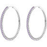 Orecchini Donna Brosway Desideri BEIE025 in Acciaio Silver e Cristalli Viola