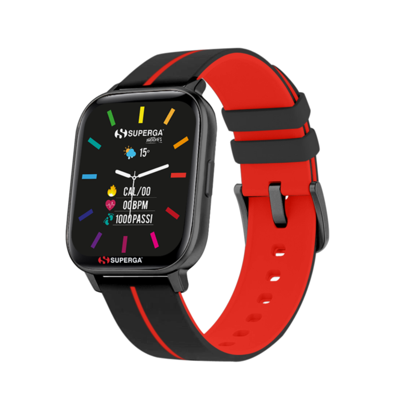 Orologio SmartWatch Unisex Superga Ink2 SW-STC018 Nero e Rosso Orologio SmartWatch Unisex Superga Ink2 SW-STC018 Nero e Rosso