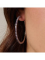 Orecchini Donna Brosway Desideri BEIE025 in Acciaio Silver e Cristalli Viola