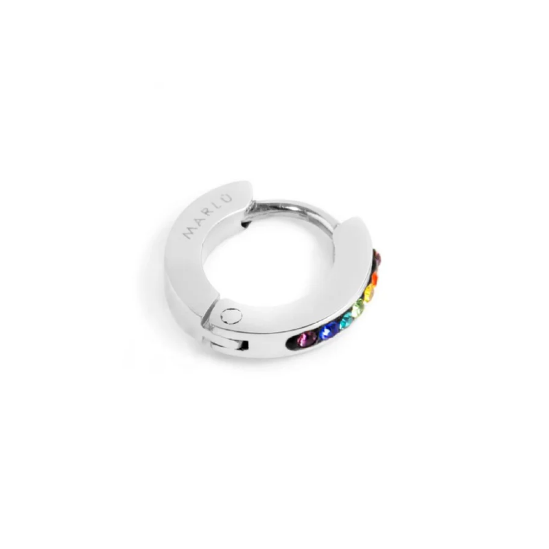 Mono Orecchino Donna Marlù 2OR0058-RGB in Acciaio Silver Cerchio Multicolor Mono Orecchino Donna Marlù 2OR0058-RGB in Acciaio Silver Cerchio Multicolor