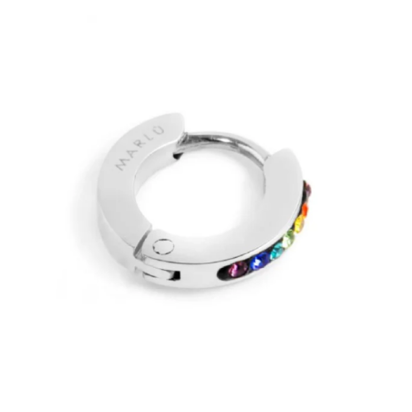 Mono Orecchino Donna Marlù 2OR0058-RGB in Acciaio Silver Cerchio Multicolor