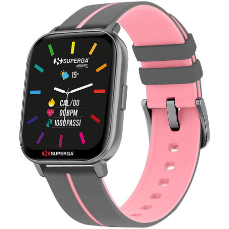 orologio da donna smartwatch in silicone colore grigio rosa