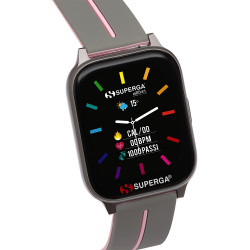 orologio da donna smartwatch in silicone colore grigio rosa