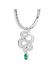 Mono Orecchino Donna Marlù Cerchio 33OR0028-V in Acciaio Silver e Serpente