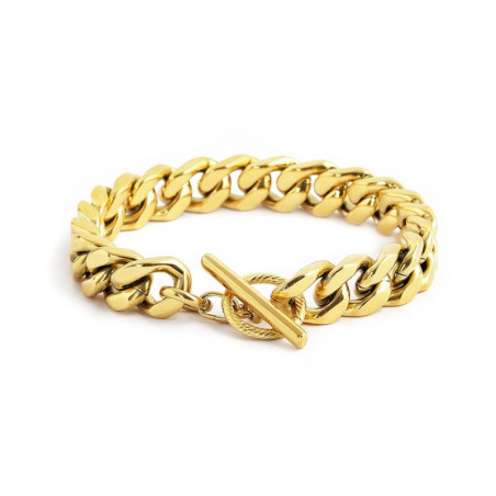 Bracciale Donna Marlù 12BR0026G-M Catena Grumetta in Acciaio Colore Oro Giallo