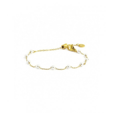 Bracciale Donna Marlù 2BR0070G-W in Acciaio 316L Colore Oro con Perle