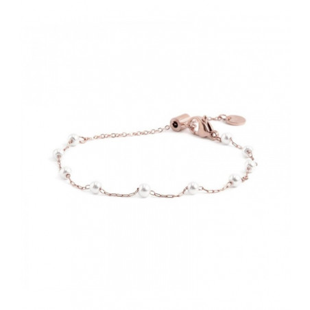 Bracciale Donna Marlù 2BR0070R-W in Acciaio 316L Colore Oro Rosa con Perle