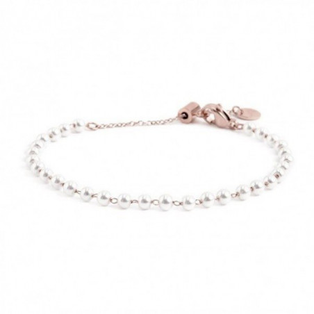 Bracciale Donna Marlù 2BR0086R-W in Acciaio 316L Colore Oro Rosa con Perle