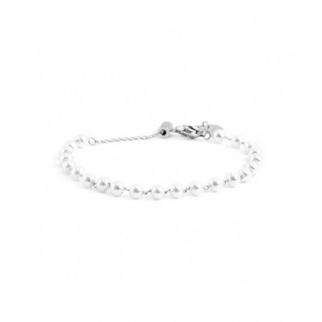 Bracciale Donna Marlù 2BR0090-W in Acciaio 316L Colore Argento con Perle