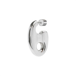 Orecchino semicerchio Marlù Vision donna acciaio con maglia marine 33OR0054