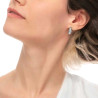 Orecchino semicerchio Marlù Vision donna acciaio con maglia marine 33OR0054