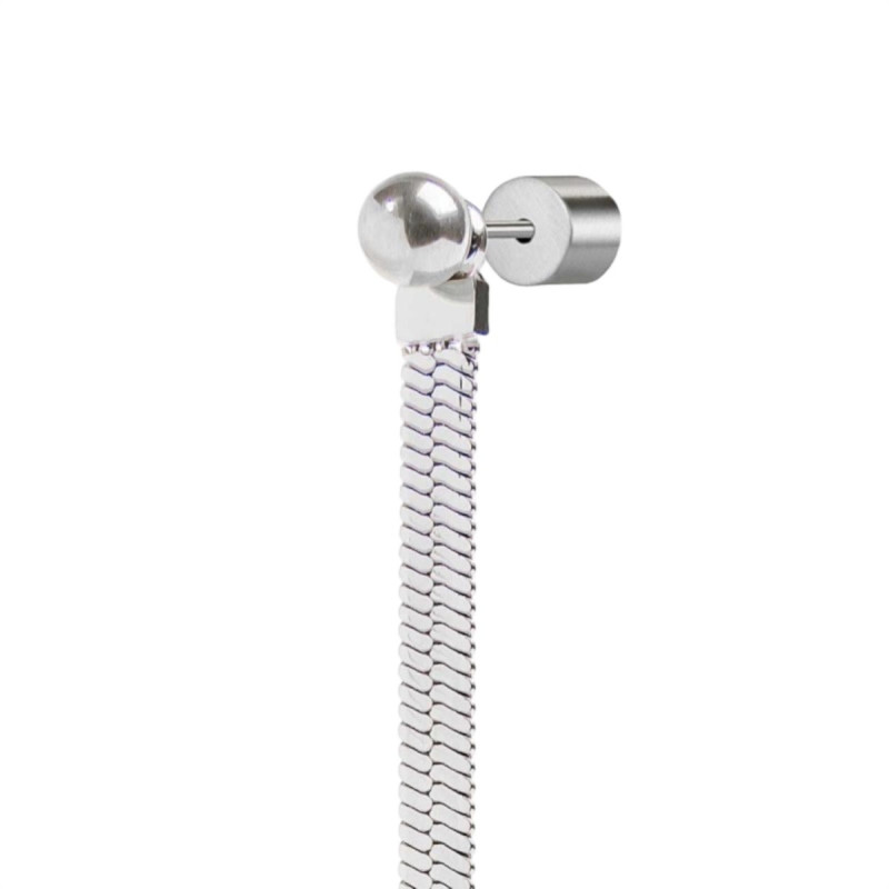 Orecchino pendente Marlù Vision donna acciaio con sfera e catena snake 33OR0055