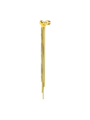 Orecchino pendente Marlù Vision donna acciaio dorato sfera e catena snake quadrata 33OR0057G