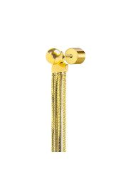 Orecchino pendente Marlù Vision donna acciaio dorato sfera e catena snake quadrata 33OR0057G