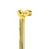 Orecchino pendente Marlù Vision donna acciaio dorato sfera e catena snake quadrata 33OR0057G