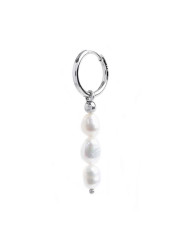 Orecchini Donna Marlù 13or023-w Acciaio Silver e Perle Bianche