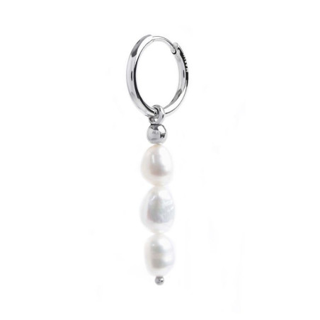 Orecchini Donna Marlù 13or023-w Acciaio Silver e Perle Bianche