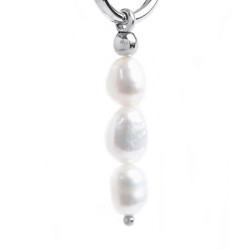Orecchini Donna Marlù 13or023-w Acciaio Silver e Perle Bianche