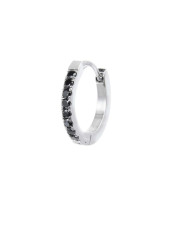 Mono Orecchino unisex Marlù 31OR0020-N a cerchio 1,6cm con zirconi