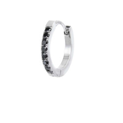 Mono Orecchino unisex Marlù 31OR0020-N a cerchio 1,6cm con zirconi