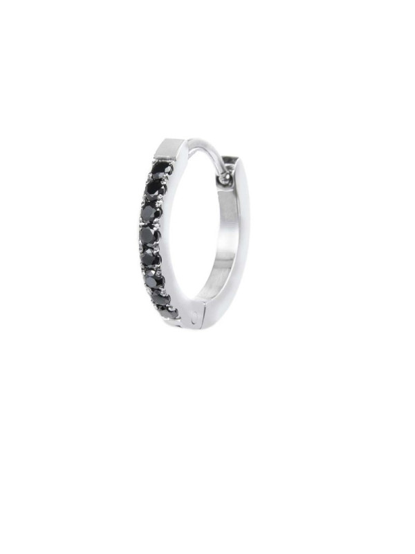 Mono Orecchino unisex Marlù 31OR0020-N a cerchio 1,6cm con zirconi