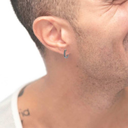Mono Orecchino unisex Marlù 31OR0020-N a cerchio 1,6cm con zirconi