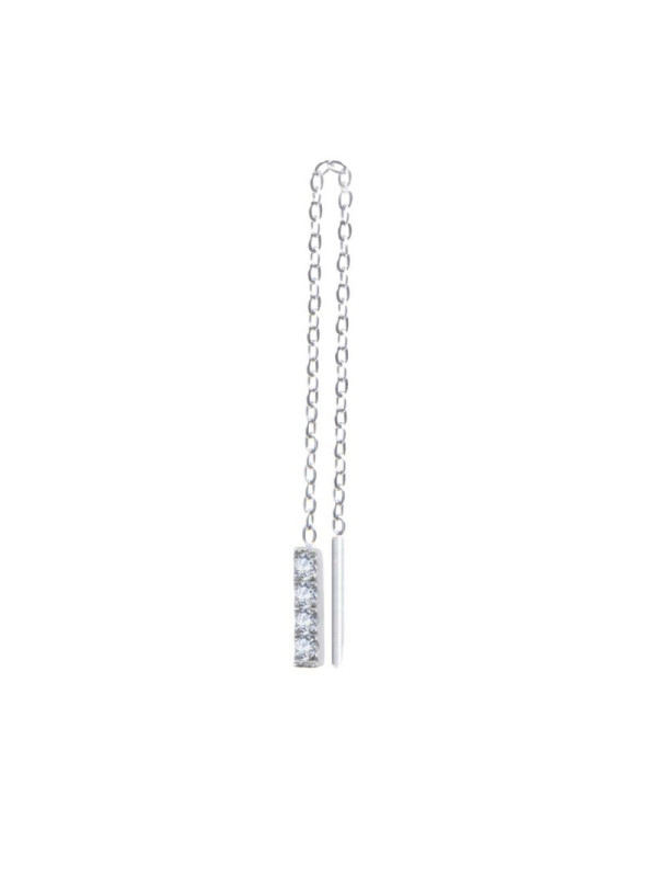 Mono Orecchino Donna Marlù 31OR0025-W pendente catena cutting cross e pendente con zirconi