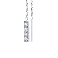Mono Orecchino Donna Marlù 31OR0025-W pendente catena cutting cross e pendente con zirconi