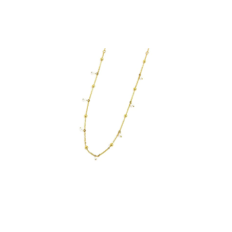 Collana Donna Marlù Be Woman 2CO0069G-W in Acciaio Colore Oro con Perline