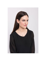 Girocollo Donna Comete GLB 1382 in Oro 18 Kt 750% Con Diamanti e Rubino Smeraldo