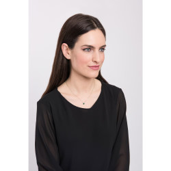 Girocollo Donna Comete GLB 1382 in Oro 18 Kt 750% Con Diamanti e Rubino Smeraldo