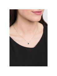 Girocollo Donna Comete GLB 1382 in Oro 18 Kt 750% Con Diamanti e Rubino Smeraldo