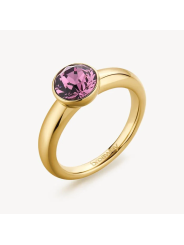 Anello Donna Brosway Affinity BFF173A in Acciaio Pvd Oro Giallo Cristallo Viola
