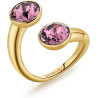 Anello Donna Brosway Affinity BFF177A in Acciaio Pvd Oro Cristalli Viola