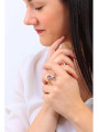 Anello Donna Brosway Affinity BFF177A in Acciaio Pvd Oro Cristalli Viola