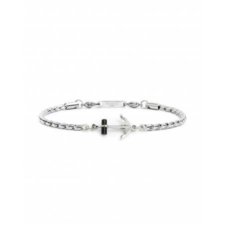 Bracciale Uomo Man Class Marlù 4BR1820N in Acciaio 316L Argento con Ancora