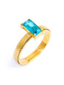 Anello Donna Marlù 31AN0003GAM-S Sparkless in Acciaio Pvd Oro Giallo con Zircone Acquamarina…